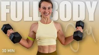 30 Min Sculpt Program Day 8 Dumbbell Superset | FULL BODY Workout workout thumbnail