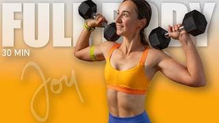 30 Min Sculpt Program Day 14 Dumbbell Super Sets | FULL BODY Workout workout thumbnail